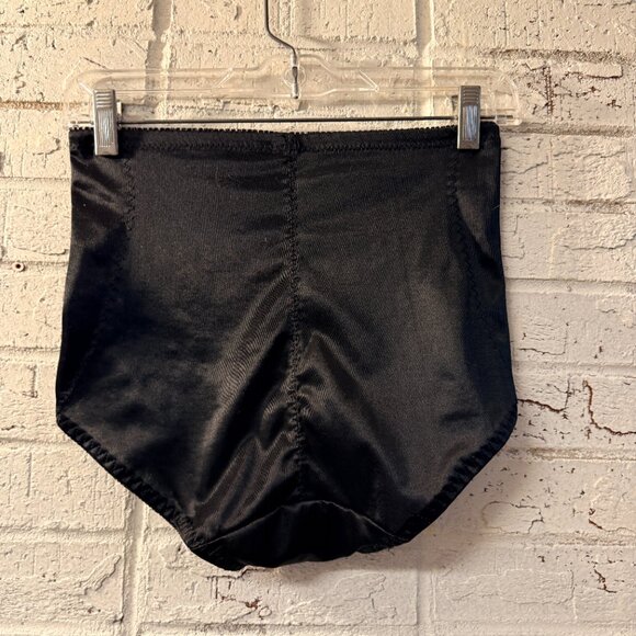 Vintage Black High-Waist Shapewear Briefs | No Tag | Retro Smoothing Girdle - Picture 5 of 8